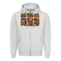 Dove Grey western serape cowhide and leopard background Zipper Hoodie - Artiststas