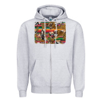 Heather Grey western serape cowhide and leopard background Zipper Hoodie - Artiststas