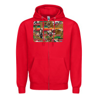 Red western serape cowhide and leopard background Zipper Hoodie - Artiststas