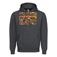Smoke western serape cowhide and leopard background Zipper Hoodie - Artiststas