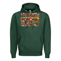 Sports Green western serape cowhide and leopard background Zipper Hoodie - Artiststas