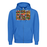 True Royal western serape cowhide and leopard background Zipper Hoodie - Artiststas