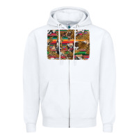 White western serape cowhide and leopard background Zipper Hoodie - Artiststas