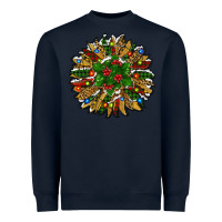 Navy new year sunflower Heavyweight Sweatshirt - RanaPortraitStore