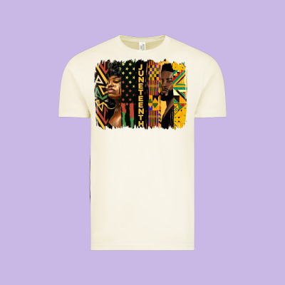 Juneteenth Brush Stroke Vintage Tee Designed By Hra Design Shop