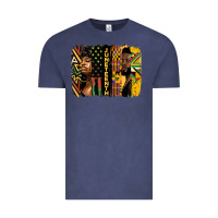 Vintage Denim juneteenth brush stroke Vintage Tee - HRA Design Shop