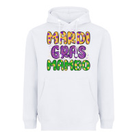 White mardi gras mambo Heavyweight Hoodie - MaliasSmallBusiness