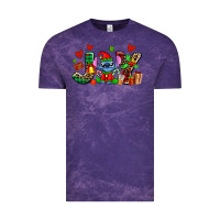 Cloud Purple joy with christmas elf stitch Vintage Tee - AdoDesignShop