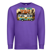Purple wild wild west Premium Sweatshirt - NancyCooperArtShop