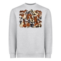 Heather Grey cowhide background Heavyweight Sweatshirt - Zillion Design Studio