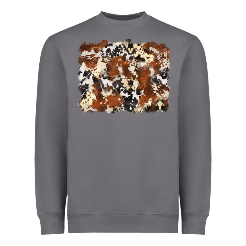 Cowhide Background Heavyweight Sweatshirt by Zillion Design Studio | Teevron