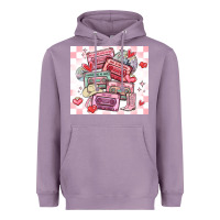 Lavender valentine's day cassette tapes Heavyweight Hoodie - MaliasSmallBusiness