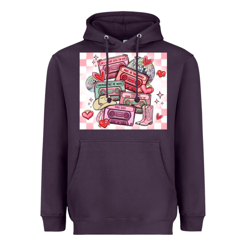 Valentine's Day Cassette Tapes Heavyweight Hoodie by MaliasSmallBusiness | Teevron