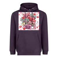 Plum valentine's day cassette tapes Heavyweight Hoodie - MaliasSmallBusiness