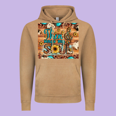 Then Sings My Soul Treble Clef Vintage Hoodie Designed By Jahusdesignshop