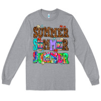 Heather Grey summer summer summer Long Sleeve Tee - AdoDesignShop