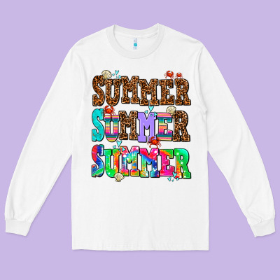 Summer Summer Summer Long Sleeve Tee Designed By Adodesignshop