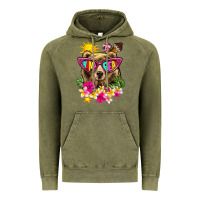Vintage Olive mama bear summer Vintage Hoodie - texasbilliewilder