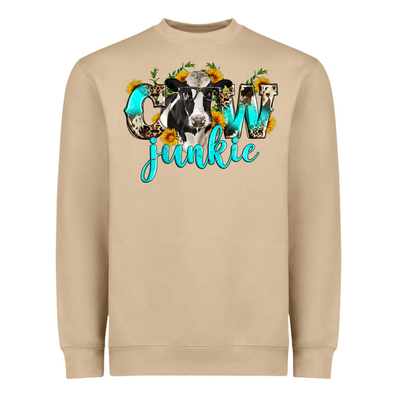 Cow Junkie Heavyweight Sweatshirt by Zillion Design Studio | Teevron