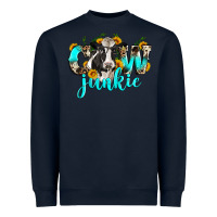 Navy cow junkie Heavyweight Sweatshirt - Zillion Design Studio