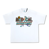 White medical asistant Urban Heavy Tee - CowhideDigitalArt