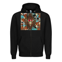 Black western floral bullskull cowhide and leopard Zipper Hoodie - Artiststas