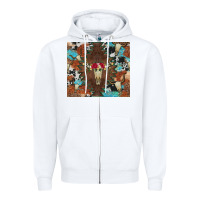 White western floral bullskull cowhide and leopard Zipper Hoodie - Artiststas