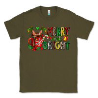 Army Green merry and bright Classic Tee - AdoDesignShop