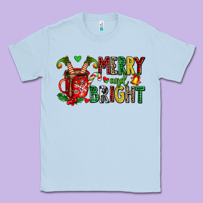 Merry And Bright Classic Tee Designed By Adodesignshop
