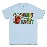 Dusty Blue merry and bright Classic Tee - AdoDesignShop