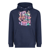 Navy easter cassette tapes Heavyweight Hoodie - MaliasSmallBusiness