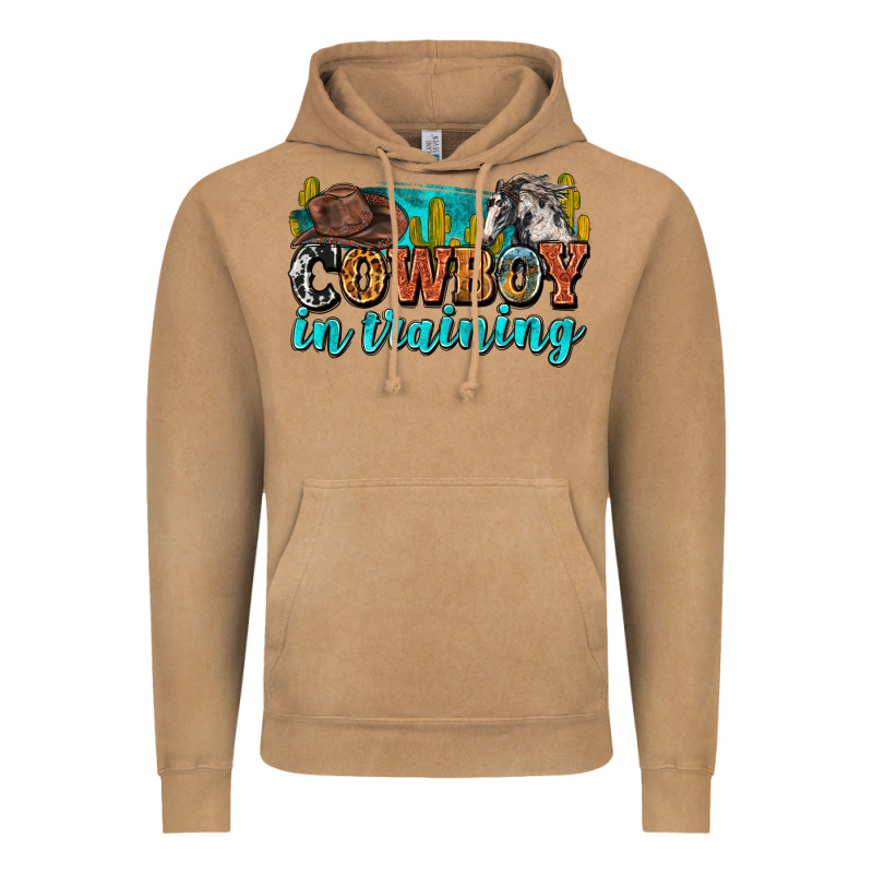 Cowboy In Training Vintage Hoodie by Zillion Design Studio | Teevron