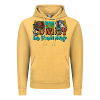 Vintage Mustard cowboy in training Vintage Hoodie - Zillion Design Studio
