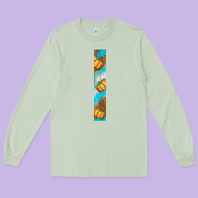 Fall Pumpkin Long Sleeve Tee Designed By Bundleandbundleshop