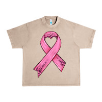 French Oak pink ribbon Urban Heavy Tee - HRA Design Shop