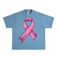 Pebble Blue pink ribbon Urban Heavy Tee - HRA Design Shop