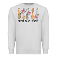 Dove Grey choose your weapon Premium Sweatshirt - MaliasSmallBusiness