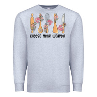 Heather Grey choose your weapon Premium Sweatshirt - MaliasSmallBusiness