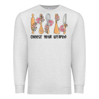 Oatmeal Heather choose your weapon Premium Sweatshirt - MaliasSmallBusiness