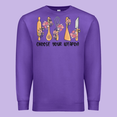 Choose Your Weapon Premium Sweatshirt Designed By Maliassmallbusiness