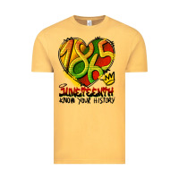 Vintage Mustard juneteenth 1865 graffiti Vintage Tee - HRA Design Shop