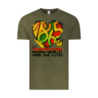 Vintage Olive juneteenth 1865 graffiti Vintage Tee - HRA Design Shop