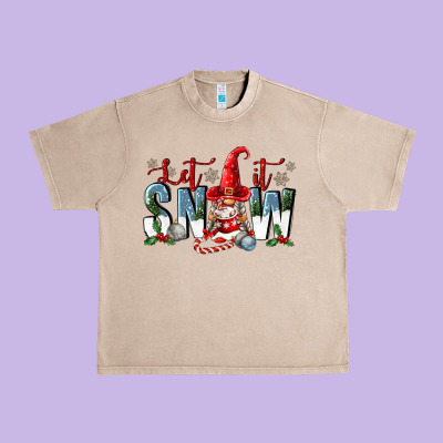 Let It Snow Urban Heavy Tee Designed By Fadigitalartstudio