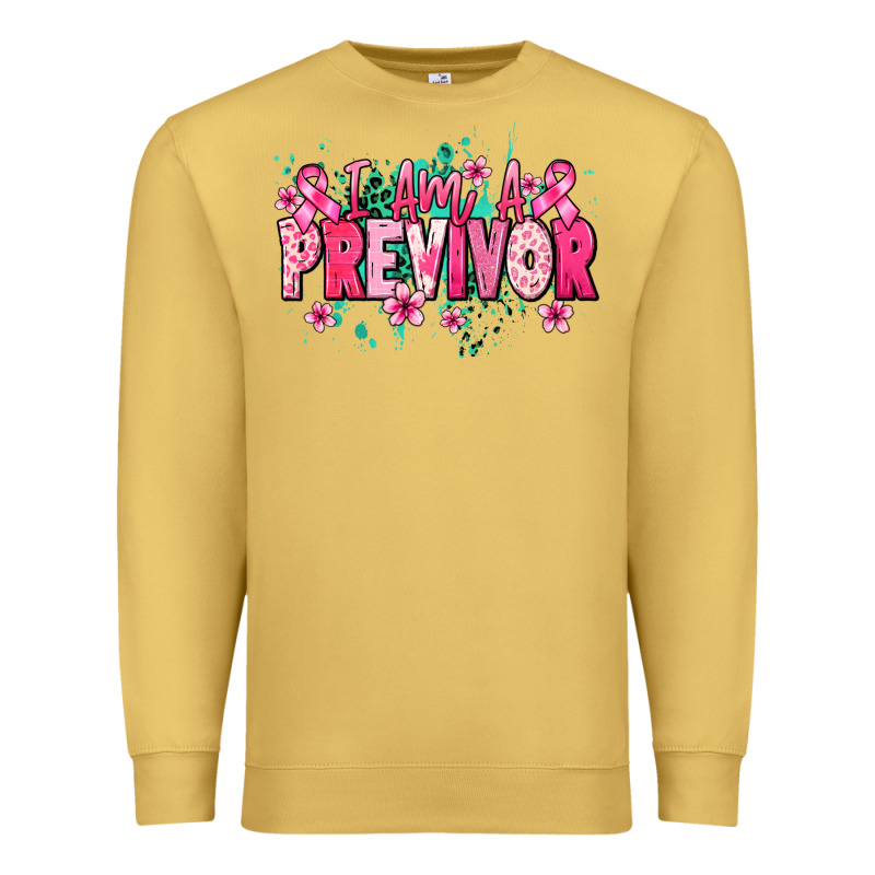 I Am A Previvor Premium Sweatshirt by NancyCooperArtShop | Teevron