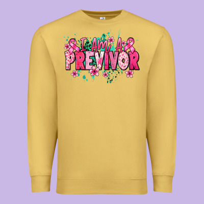 I Am A Previvor Premium Sweatshirt Designed By Nancycooperartshop