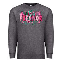 Charcoal Heather I am a previvor Premium Sweatshirt - NancyCooperArtShop
