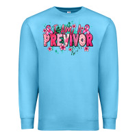 Ocean Blue I am a previvor Premium Sweatshirt - NancyCooperArtShop