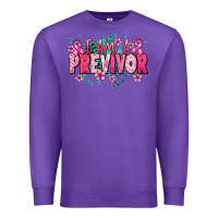 Purple I am a previvor Premium Sweatshirt - NancyCooperArtShop