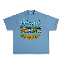 Pebble Blue blessed mini Urban Heavy Tee - BarkalooDesign