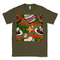 Army Green christmas cake seamless pattern Classic Tee - BundleAndBundleShop